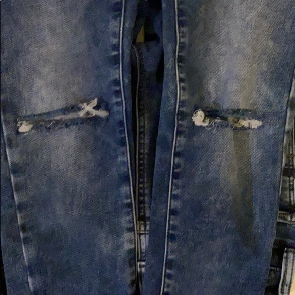 American Eagle ripped Hi-rise dark denim Jeggings size 2 - Picture 6 of 10